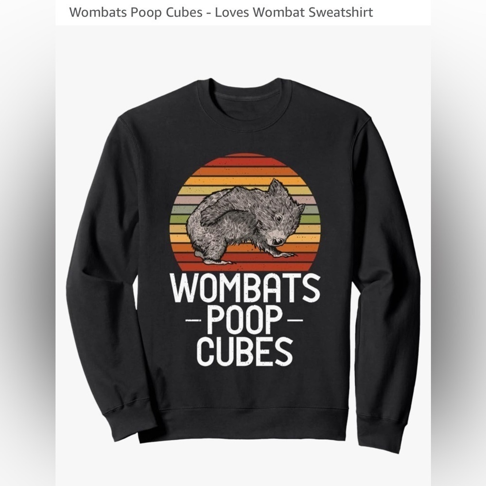 NWT- Australia Spirt Animal 
Black Wombat Graphic Sweatshirt